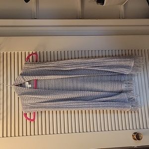 Cloud Chaser Nordstrom Girls Grey Knit Fringe Sweater Vest Size L 12 14